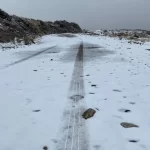 Camino de las Altas Cumbres cerrado por nieve